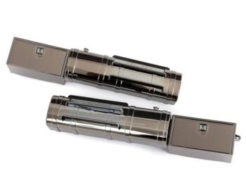 Traxxas TRX8845 Fuel tanks (left & right)/ tank mounts (2)/ tool boxes (left & right) - twee donkerg