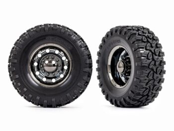 Traxxas TRX8854X Tires and wheels, assembled, glued (TRX-6 2.2' wheels, Canyon RT 4.6x2.2' tires) (rear) (2)