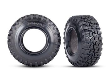 Traxxas TRX8871 Tires, Canyon RT 4.6x2.2'/ foam inserts (2) (wide) (requires 2.2' diameter wheel) - twee zwarte