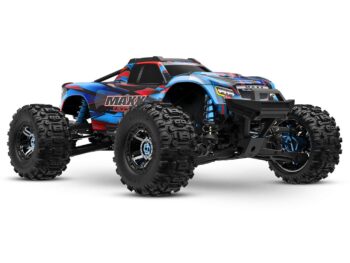 Traxxas TRX89087-4-BLUE Traxxas Maxx Ultimate 4WD Brushless Electric Monster Truck, VXL-4S, TQi - Blue - een robuuste radiografisch