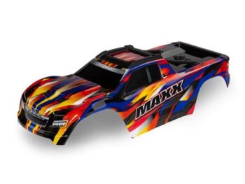 Traxxas TRX8918P Body, Maxx, yellow (painted, decals applied) (fits Maxx with extended chassis (352mm wheelbase)) - een RC