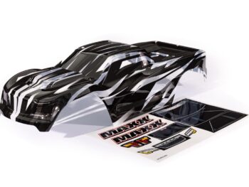Traxxas TRX8918X Body, Maxx, ProGraphix (graphics are printed, requires paint & final color application)/ decal sheet (fits Maxx with extended chassis (352mm wheelbase)) - transparante