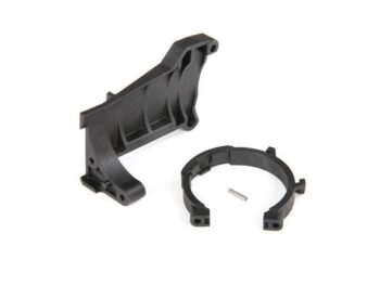 Traxxas TRX8960X Motor mounts (front and rear)/ pin (1) (for installation of #3481 motor into Maxx) - twee zwarte kunststof motorste