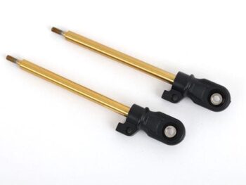 Traxxas TRX8963T Shock shaft, 72mm (GT-Maxx) (TiN-coated) (2) (assembled with rod ends and steel hollow balls) - twee g