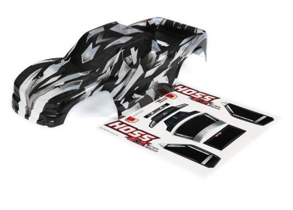 Traxxas TRX9011X Body, Hoss 4X4, ProGraphix (Graphics are printed, requires paint & final color application)/ window, grille, lights decal sheet