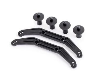 Traxxas TRX9016 Body mounts, front & rear, extreme heavy duty (compatible with #9080 upgrade kit) - twee zwarte, geb