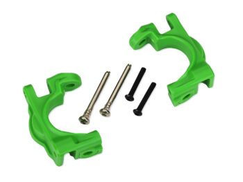 Traxxas TRX9032G Caster blocks (c-hubs), extreme heavy duty, green (left & right)/ 3x32mm hinge pins (2)/ 3x20mm BCS (2) (for use with #9080 upgrade kit) - twee felgro