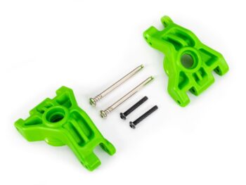 Traxxas TRX9050G Carriers, stub axle, rear, extreme heavy duty, green (left & right)/ 3x41mm hinge pins (2)/ 3x20mm BCS (2) (for use with #9080 upgrade kit) - twee fel