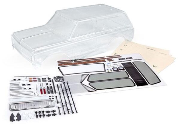 Traxxas TRX9111 Body, Chevrolet Blazer (1972) (clear, requires painting) (includes grille, side mirrors, side trim, door handles, windshield wipers, decals, window masks)