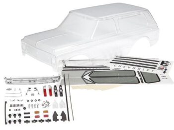 Traxxas TRX9112 Body, Chevrolet Blazer (1969 - 1970) (clear, requires painting) (includes grille, side mirrors, door handles, windshield wipers, decals, window masks) - transparante