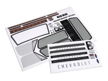 Traxxas TRX9113 Decal sheets, Chevrolet Blazer (1969 -1972) - twee vellen met