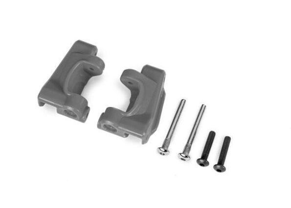 Traxxas TRX9135-GRAY Caster blocks (c-hubs), extreme heavy duty, grijs (links & rechts)/ 3x26mm hinge pins (2)/ 3x15mm BCS (2) (voor gebruik met #9182 upgrade kit)
