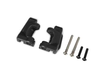 Traxxas TRX9136 Caster blocks (c-hubs), extreme heavy duty, black (left & right)/ 3x26mm hinge pins (2)/ 3x15mm BCS (2) (for use with #9180 and 9181 upgrade kit) - twee zwarte