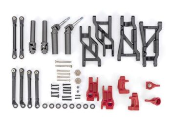 Traxxas TRX9181-RED Outer Driveline & Suspension Upgrade Kit, extreme heavy duty, red (fits Slash 2WD) - een