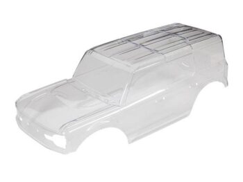 Traxxas TRX9211 Body, Ford Bronco (2021) (clear, requires painting)/ decals/ window masks (includes grille, side mirrors, door handles, fender flares, windshield wipers, spare tire mount, clipless mounting, hardware)