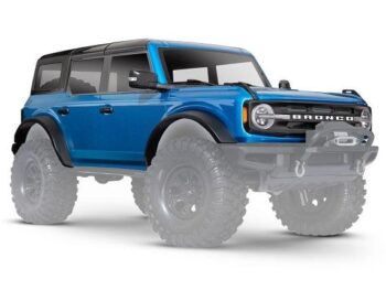 Traxxas TRX9211A Body, Ford Bronco (2021), complete, velocity blue (painted) (includes grille, side mirrors, door handles, fender flares, windshield wipers, spare tire mount, & clipless mounting) (requires #8080X