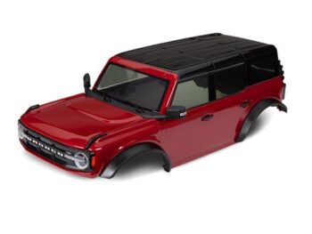 Traxxas TRX9211R Body, Ford Bronco (2021), complete, red (painted) (includes grille, side mirrors, door handles, fender flares, windshield wipers, spare tire mount, & clipless mounting) (requires #8080X inner fenders)