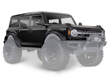Traxxas TRX9211T Body, Ford Bronco (2021), complete, Shadow Black (painted) (includes grille, side mirrors, door handles, fender flares, windshield wipers, spare tire mount, & clipless mounting) (requires #8080X