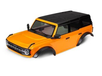 Traxxas TRX9211X Body, Ford Bronco (2021), complete, orange (painted) (includes grille, side mirrors, door handles, fender flares, windshield wipers, spare tire mount, & clipless mounting) (requires #8080X inner fenders)