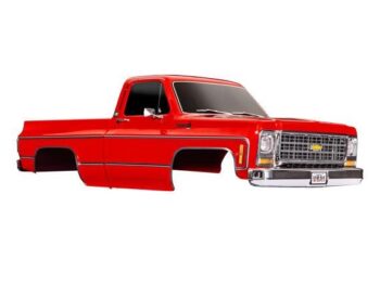 Traxxas TRX9212R Body, Chevrolet K10 Truck (1979), complete, red (painted, decals applied) (includes grille, side mirrors, door handles, windshield wipers, & clipless mounting) (requires #9288 inner fenders) - een