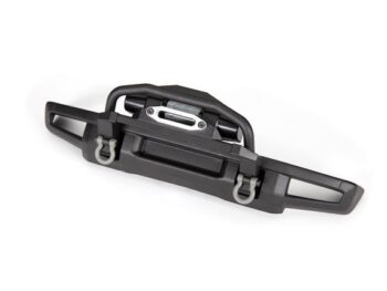 Traxxas TRX9224 Bumper, front/ winch/ winch mount (assembled) - een zwar