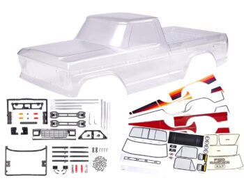 Traxxas TRX9230 Body, Ford F-150 (1979) (clear, requires painting)/ decals/ window masks (includes grille, side mirrors, door handles, windshield wipers, clipless mounting, hardware) (requires #9288 inner fenders) (roll