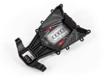 Traxxas TRX9315 Latch, body mount, rear (with engine bay) (for clipless body mounting) (attaches to #9311 body) - zwart kunst