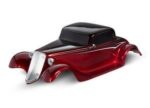 Body, Factory Five ’33 Hot Rod Coupe, complete (red) (painted, decals applied) (includes front grille, side mirrors, headlights, tail lights, foam pads)