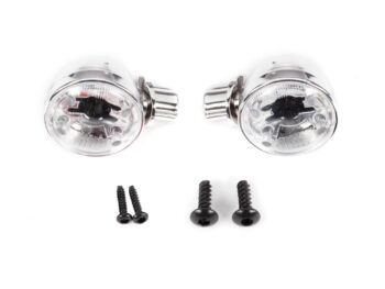 Traxxas TRX9334 Headlight housings (left & right)/ headlight lens (2)/ 2.6x8 BCS (2)/ 1.6x7 BCS (self-tapping) (2) (fits #9333 or 9335 body) - twee glimmende