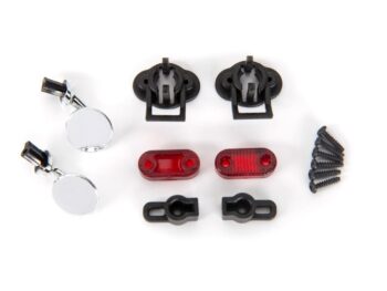 Traxxas TRX9339 Side mirrors (left & right)/ mounts (2)/ tail light lens (2)/ retainers (2)/ 1.6x7 BCS (self-tapping) (6) (fits #9333 or 9335 body) - diverse kleine onderdelen