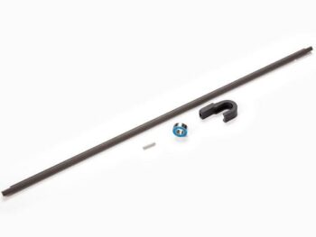 Traxxas TRX9355 Driveshaft, center, steel (266mm)/ pin/ support, center driveshaft/ 5x11x4 bearing - een