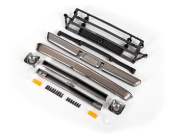 Traxxas TRX9415A Body accessories, Chevrolet C10, satin black chrome (includes grille (upper & lower), headlight housings (left & right), bumpers (front & rear), mounting retainers and hardware) - diverse onderdelen