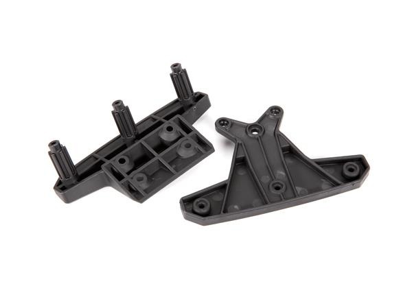 Bumper, chassis, front (upper & lower) Traxxas TRX9420 Bumper, chassis, front (upper & lower) - twee zwar