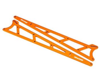 Traxxas TRX9462A Side plates, wheelie bar, orange (aluminum) (2) - twee
