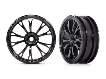 Traxxas TRX9472 Wheels, Weld gloss black (front) (2) - twee glanzend