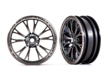 Traxxas TRX9472A Wheels, Weld satin black chrome (front) (2) - twee RC