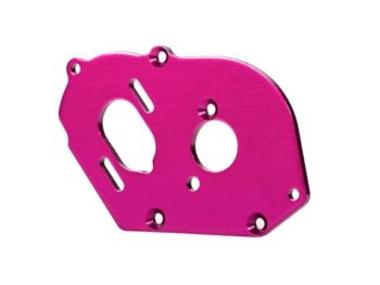 Traxxas TRX9490P Plate, motor, pink (4mm thick) (aluminum)/ 3x10mm CS with split and flat washer (2) - een roze, geanod