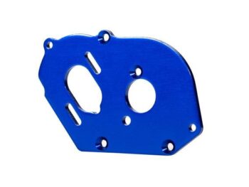 Traxxas TRX9490X Plate, motor, blue (4mm thick) (aluminum)/ 3x10mm CS with split and flat washer (2) - blauwe