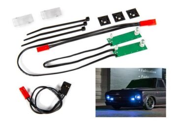 Traxxas TRX9496X LED light set, front, complete (blue) (includes light harness, power harness, zip ties (9))