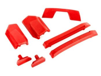 Traxxas TRX9510R Body reinforcement set, red/ skid pads (roof) (fits #9511 body) - een