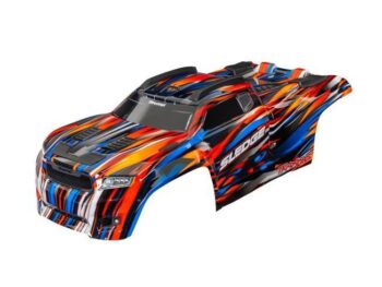 Traxxas TRX9511-ORNG Body, Sledge, orange (painted, decals applied) (assembled with front & rear body mounts and rear body support for clipless mounting) - oranje
