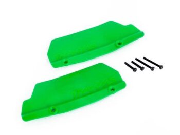 Traxxas TRX9519G Mud guards, rear, green (left and right)/ 3x15 CCS (2)/ 3x25 CCS (2) - twee felgroene