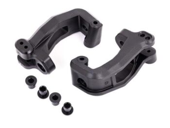 Traxxas TRX9532 Caster blocks (c-hub), left & right/ kingpin bushings (4) - twee zwarte