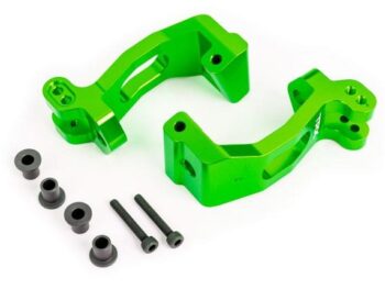Traxxas TRX9532G CASTER BLOCKS (C-HUBS), 6061-T6 ALUMINUM (GREEN-ANODIZED), LEFT & RIGHT/ KINGPIN BUSHINGS (4) - twee fel