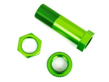 Traxxas TRX9545G SERVO SAVER POST/ ADJUSTER NUT/ LOCKNUT (GREEN-ANODIZED, 6061-T6 ALUMINUM) (1 EACH) - drie