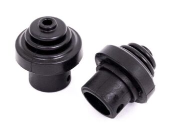 Traxxas TRX9559 Boots, driveshaft (2)/ retainer (assembled) (2) - twee zwar