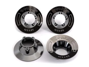 Traxxas TRX9568T Wheel covers, black chrome (4) (fits #9572 wheels) - vier glimm