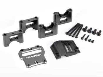 Traxxas TRX9584A Mount, center differential carrier, 6061-T6 aluminum (dark titanium-anodized) - diverse metalen en