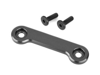 Traxxas TRX9617A Wing washer, 6061-T6 aluminum (dark-titanium anodized) (1)/ 4x12mm FCS (2) - een langwerpig