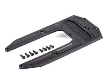 Traxxas TRX9623 Skidplate, chassis, black (fits Sledge) - zwarte